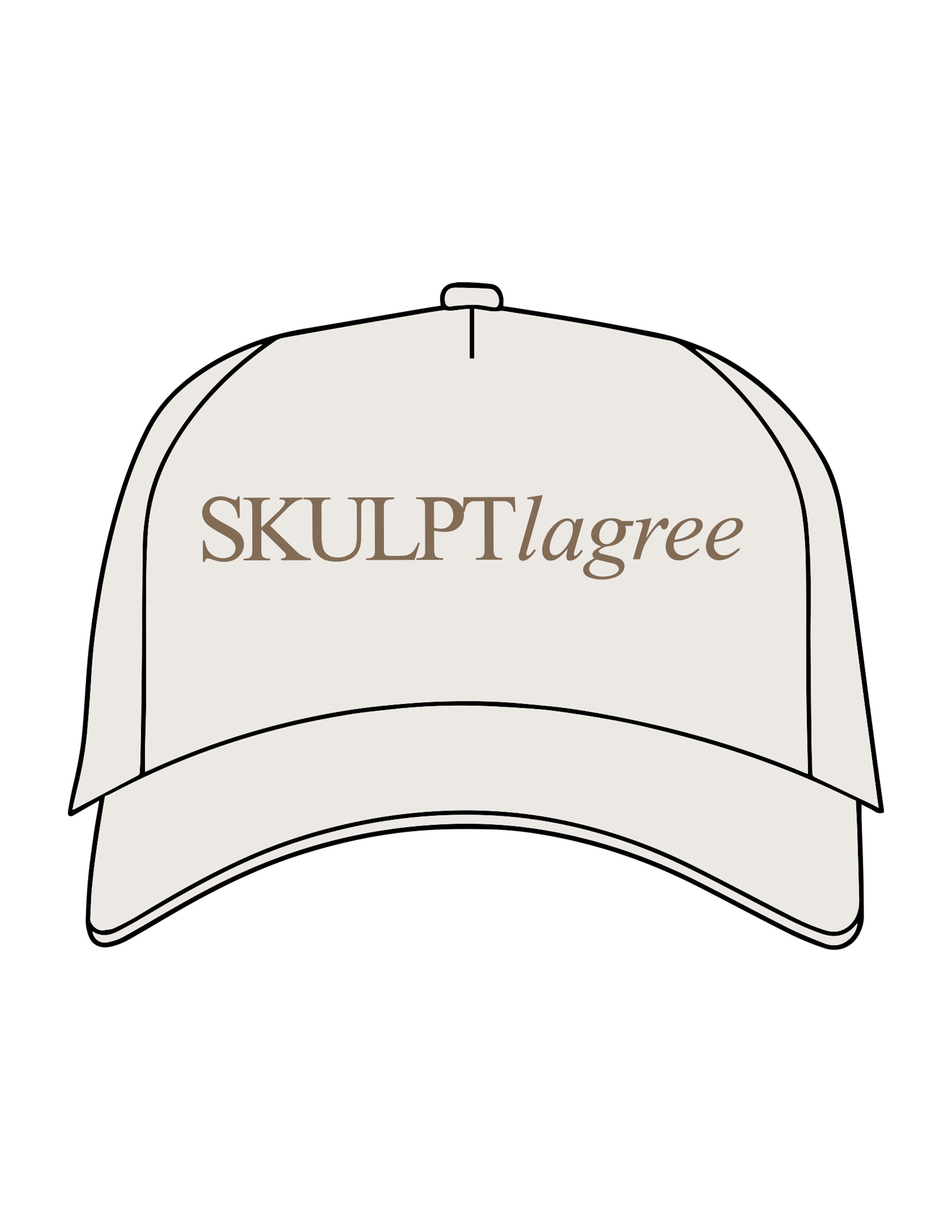 The Foam Trucker Hat - Bone - Skulpt Lagree - Center Crown - Printed - Walnut
