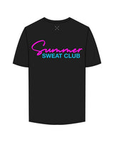 The Mens Tee - Black - Crossfit Trifecta - Left Chest & Back Neckline & Center Stacked - Full Color