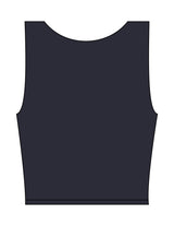 The Square Neck Tank - Navy - Mantra - Center Chest - Printed - White