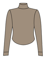 The 3/4 Crop Zip Jacket - Brown - Movement Pilates Buffalo - Left Chest - Printed - White