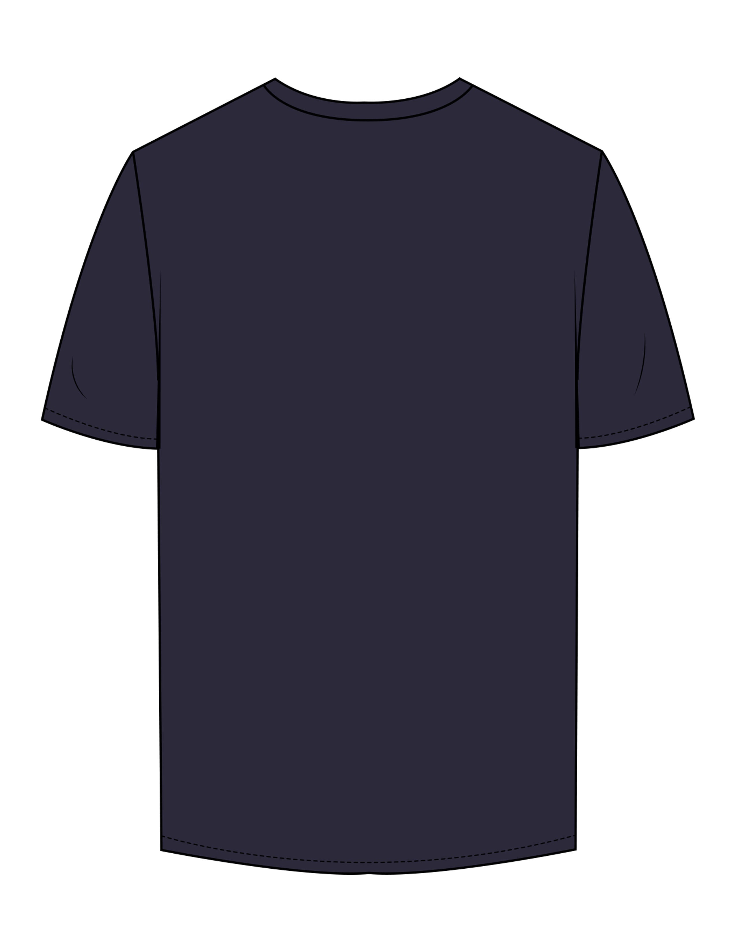 The Mens Tee - Midnight - Rebel Ride - Chest Logo Stacked - Printed - Full Color