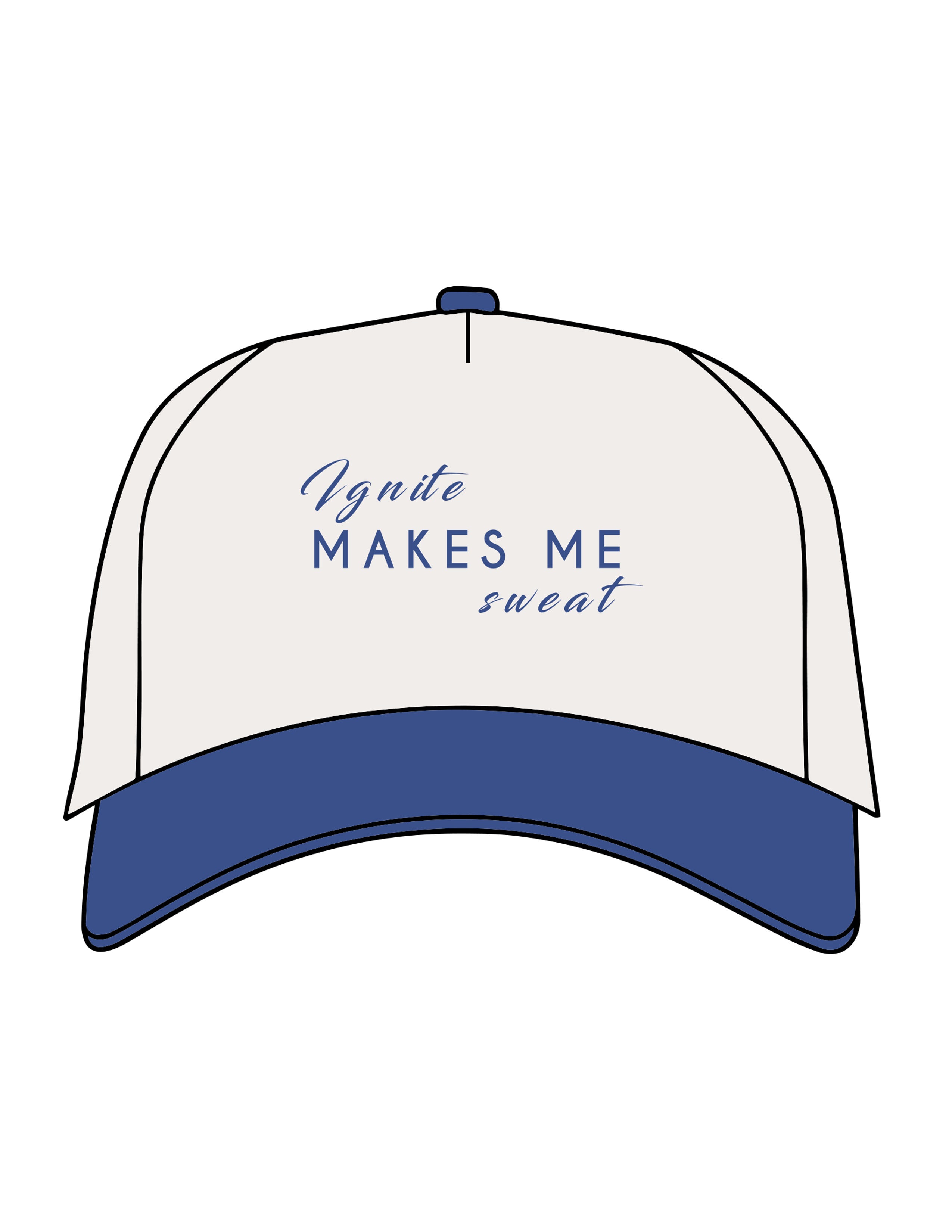 The Canvas Cap - Natural / Liberty - Ignite Barre & Fitness - Center Crown Stacked - Printed - Libery