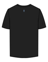 The Mens Tee - Black - BlueCarrot - Center Chest & Back Neckline - Printed - Blue