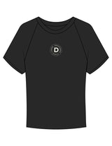 The Micro Rib Baby Tee - Black - D Lagree - Center Chest & Back Neckline - Printed - Natural