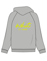 The Recycled Unisex Zip Hoodie - Heather - Whit At Home - Left Chest & Back Stacked - Printed - Lime