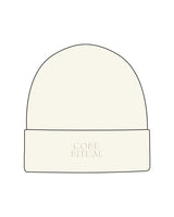 The Beanie - Off White - Core Ritual - Center Brim - Embroidered - Puff - Tone on Tone