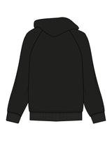 The Mens Hoodie - Black - Velvaere - Left Chest Stacked - Printed - Tone on Tone