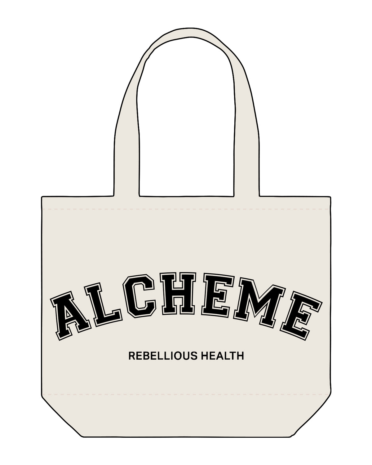 The Tote Bag - Natural - ALCHEME - Center Stacked - Black
