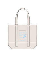 The Contrast Tote Bag - Natural / Natural - Bach - She - Center Chest - Crew - Printed - Blue
