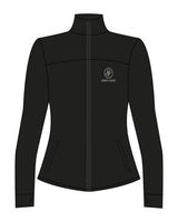 The Womens Zip Jacket - Black - Onyx & Ivory - Left Chest Stacked - Printed - Off White