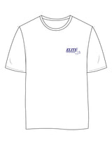 The Womens 7/8th Tee - White - Elite Insurance - Left Chest - Printed - Blue