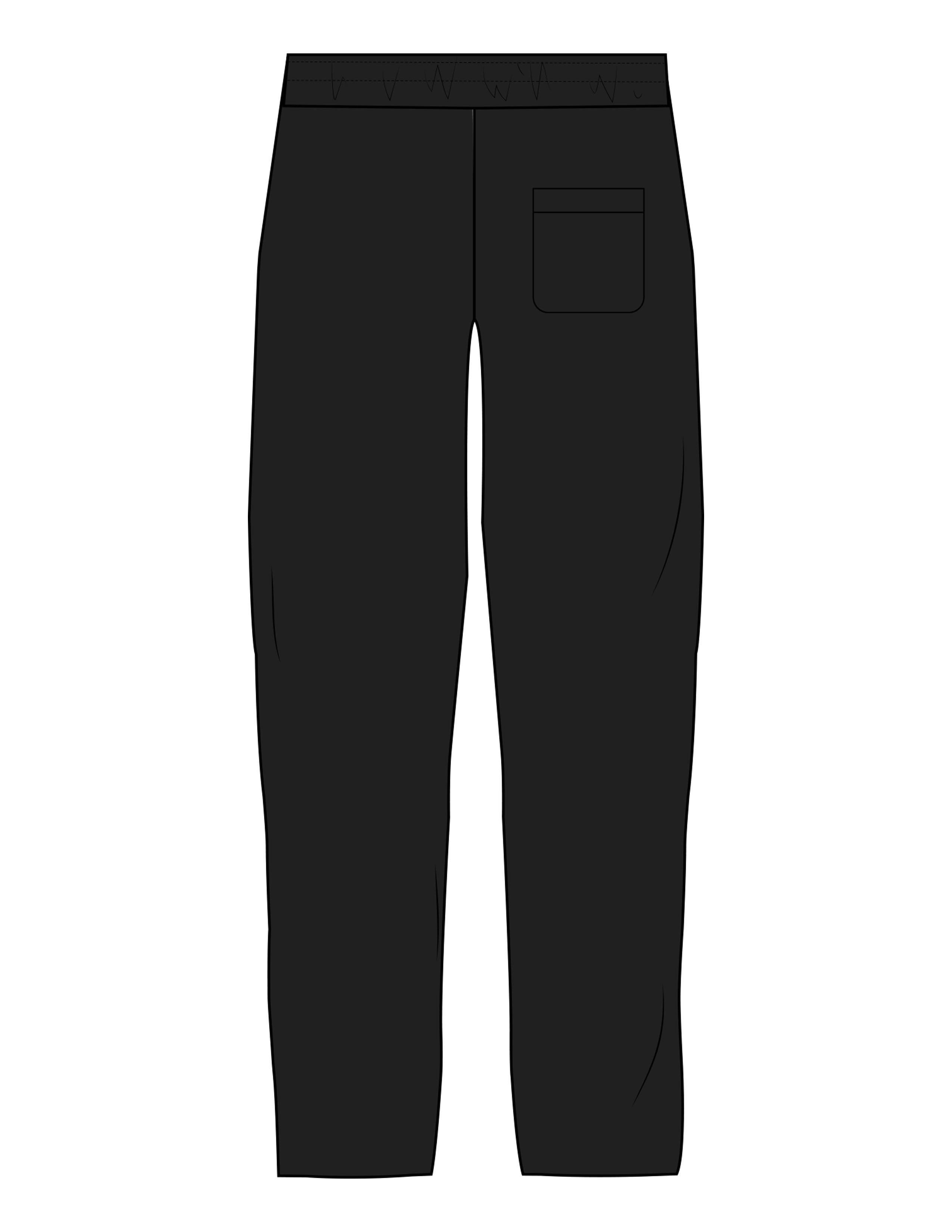 The Straight Leg Sweatpant - Black - UCSD Dance - Right Leg - Printed - Full Color