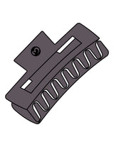 The Claw Hair Clip - Graphite - Mantra - Top Logo - Printed - Black
