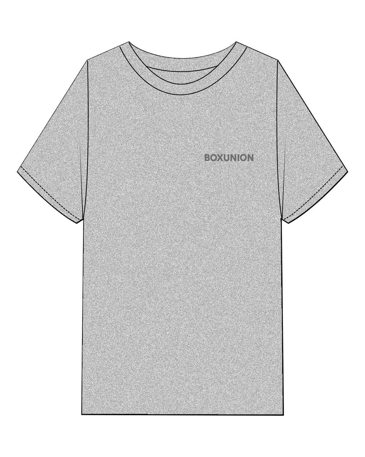 The Mens Heavyweight Tee - Heather - Box Union - Left Chest & Center Back Gloves - Printed - Charcoal