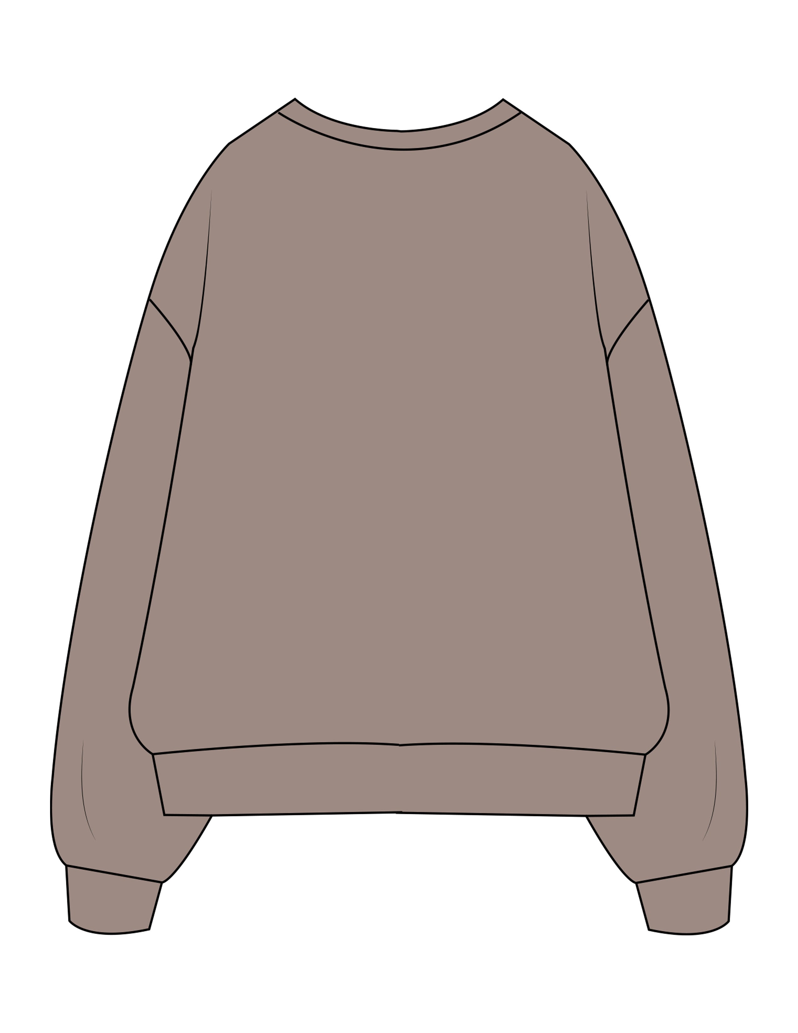 The Mens Crewneck - Washed Gray - ZENERGY CYCLING - Center Chest - Embroidered - Off White