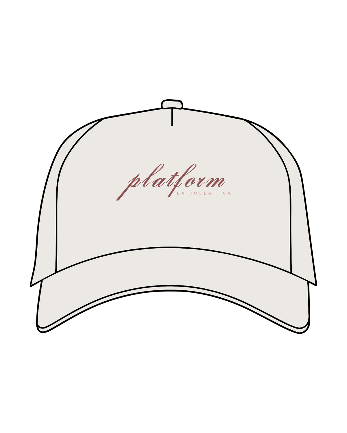 The Foam Trucker Hat - Bone - Platform - Top Crown - Embroidred - Full Color