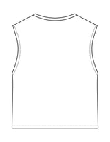 The Womens Classic Crop Tank - White - ZENERGY CYCLING - Center Chest - Printed - Full Color