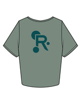 The Crop Tee - Sage - Rollgevity - Center Chest & Center Back - Printed - Dark Teal