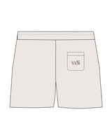 The Womens Sweat Shorts - Bone - NSpiers - Back Pocket - Printed - Tone on Tone