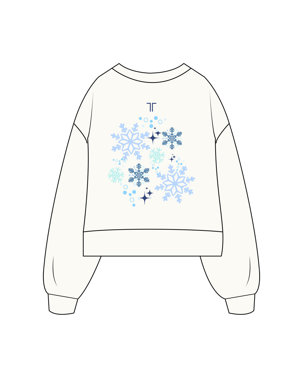 The Womens Heavyweight Crop - Off White  - Tight Dallas - Center Chest - & Back - Printed  - Full Color