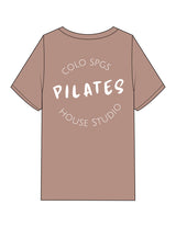 The Mens Heavyweight Tee - Washed Pink - PHS - Left Chest Stacked & Back Stacked - Printed - White