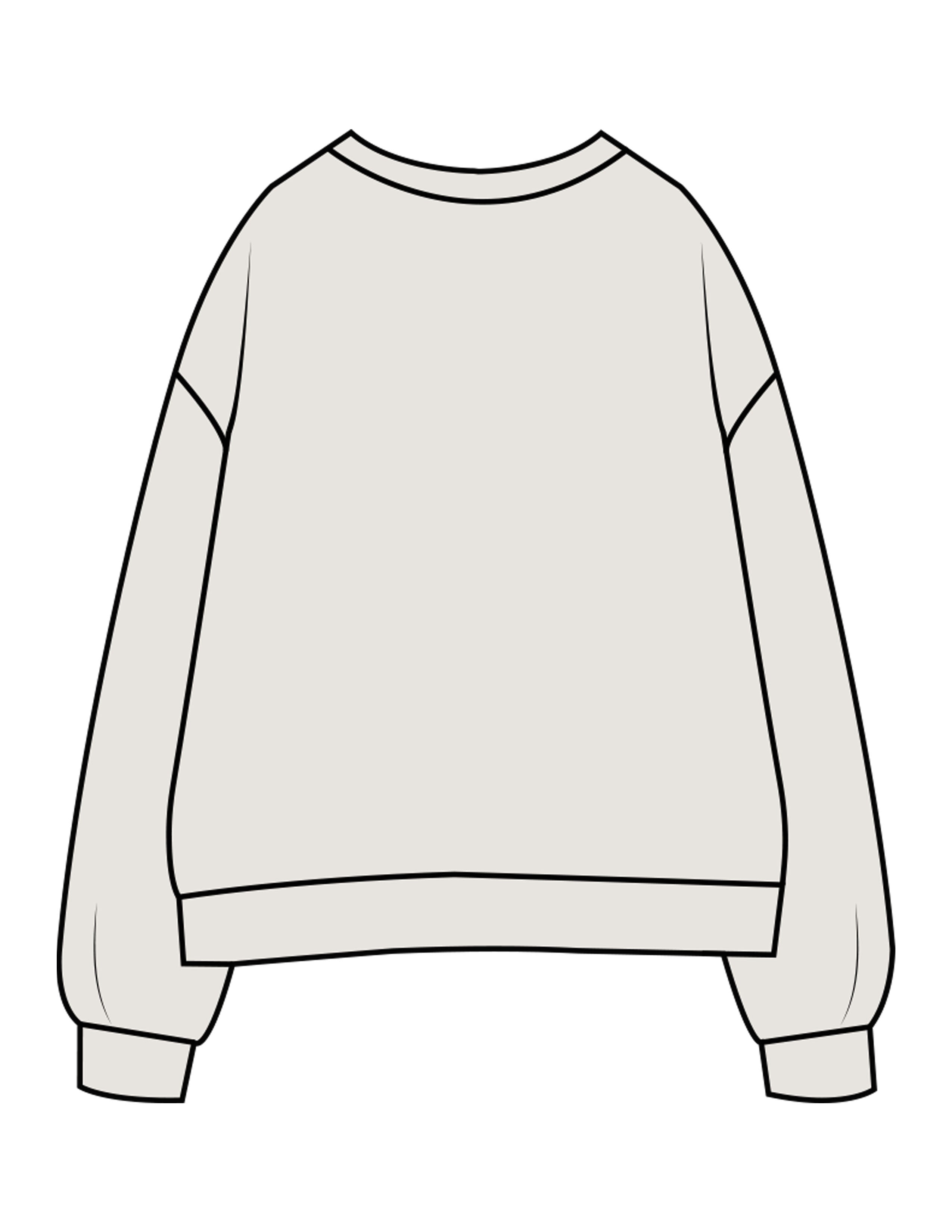 The Womens Crewneck - Washed Bone - PowerMixx - Center Chest Arc Stacked - Printed - Full Color