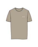 The Womens Tee - Mushroom - Bare & Sol - Left Chest - Printed - Ivory