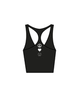 The Racer Tank - Black - Hilo House - Back Center Stacked - White