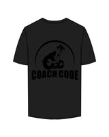 The Mens Tee - Black - Coach Code - Left Chest & Back Center - Tone on Tone