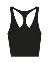 The Racer Tank - Black - LVL - Left Chest Layered - Printed - White