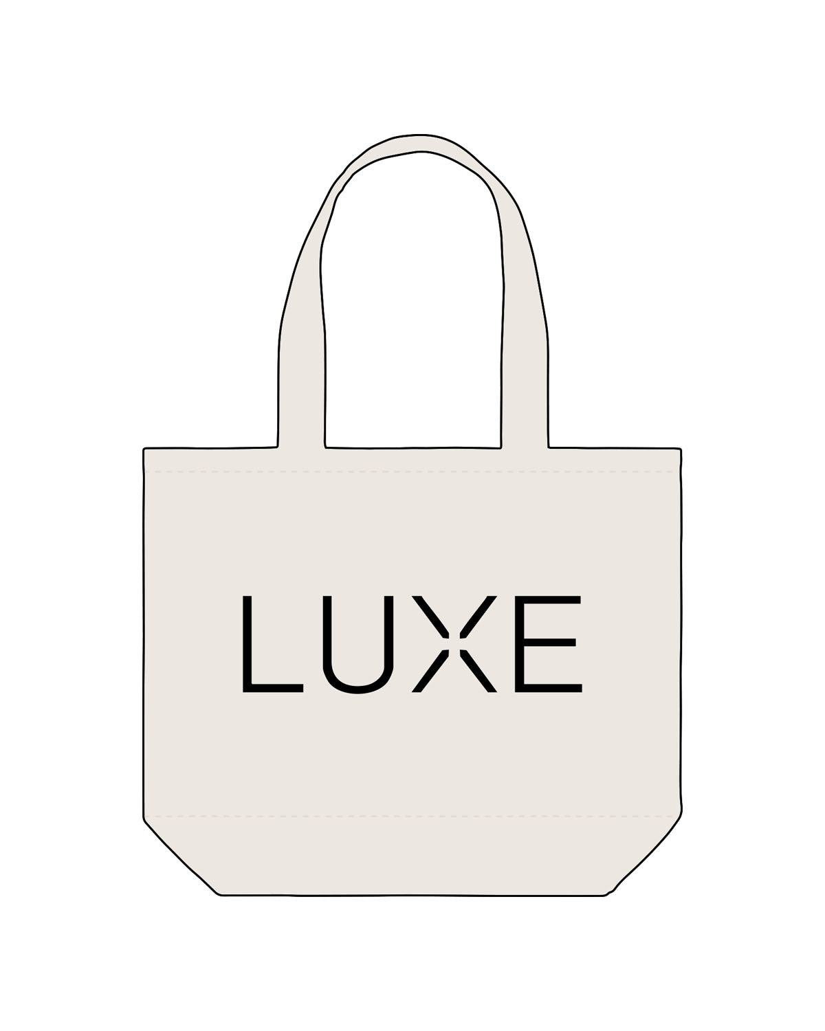The Tote Bag - Natural - Lagree Luxe - Center Body - Printed - Black