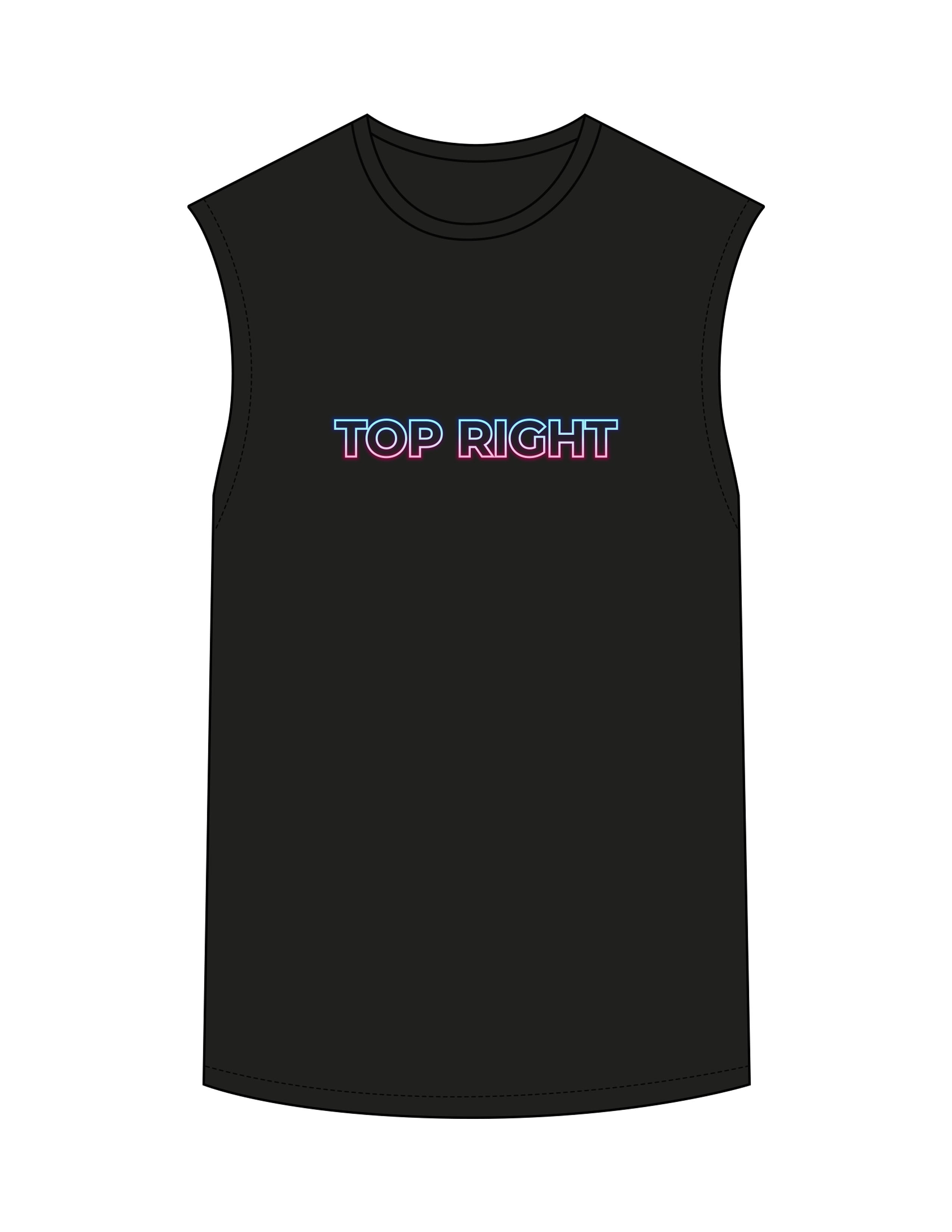 The Mens Classic Tank - Black - Top Right Collectibles - Center Chest - Printed - Full Color