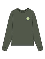 The Mens Heavyweight Long Sleeve - Cypress - G+T - Left Chest Round - Printed - Full Color