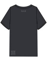 The Mens Heavyweight Tee - Black Stone - MOB - Center Chest & Back Neckline - Back Bottom QR Code - Printed - Light Stone
