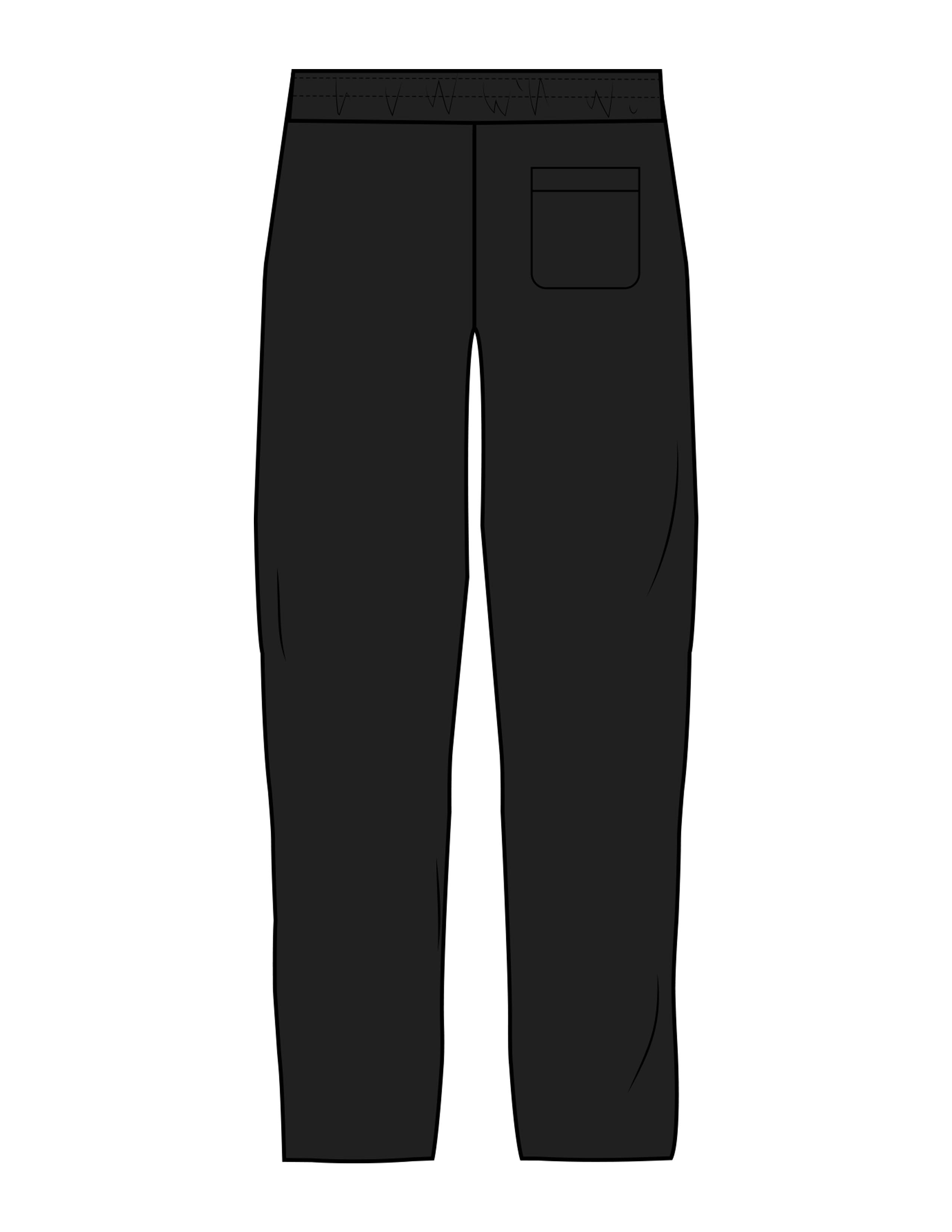 The Straight Leg Sweatpant - Black - Rumble - Left Leg - Embroidered - White