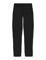 The Straight Leg Sweatpant - Black - Rumble - Left Leg - Embroidered - White