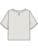 The Heavyweight Crop Tee - Washed Bone - Core Reform - Center Chest & Back Neckline - Embroidered - Black