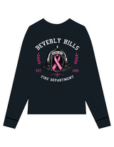 The Mens Long Sleeve - Navy - BHF BCA2026 - Left Chest & Back Stacked "FIRE DEPARTMENT" - Printed - Full Color