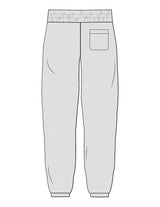 The Womens Sweatpants - Heather - Melt Hot Pilates - Left Leg - Printed - Maroon