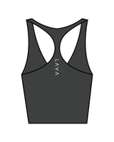 The Racer Tank - Pebble - Lava - Back Center -  White