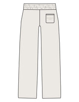 The Mens Straight Leg Sweatpants - Bone - SQLPT Pilates - Left Leg & Back Pocket - Embroidered - Tone on Tone