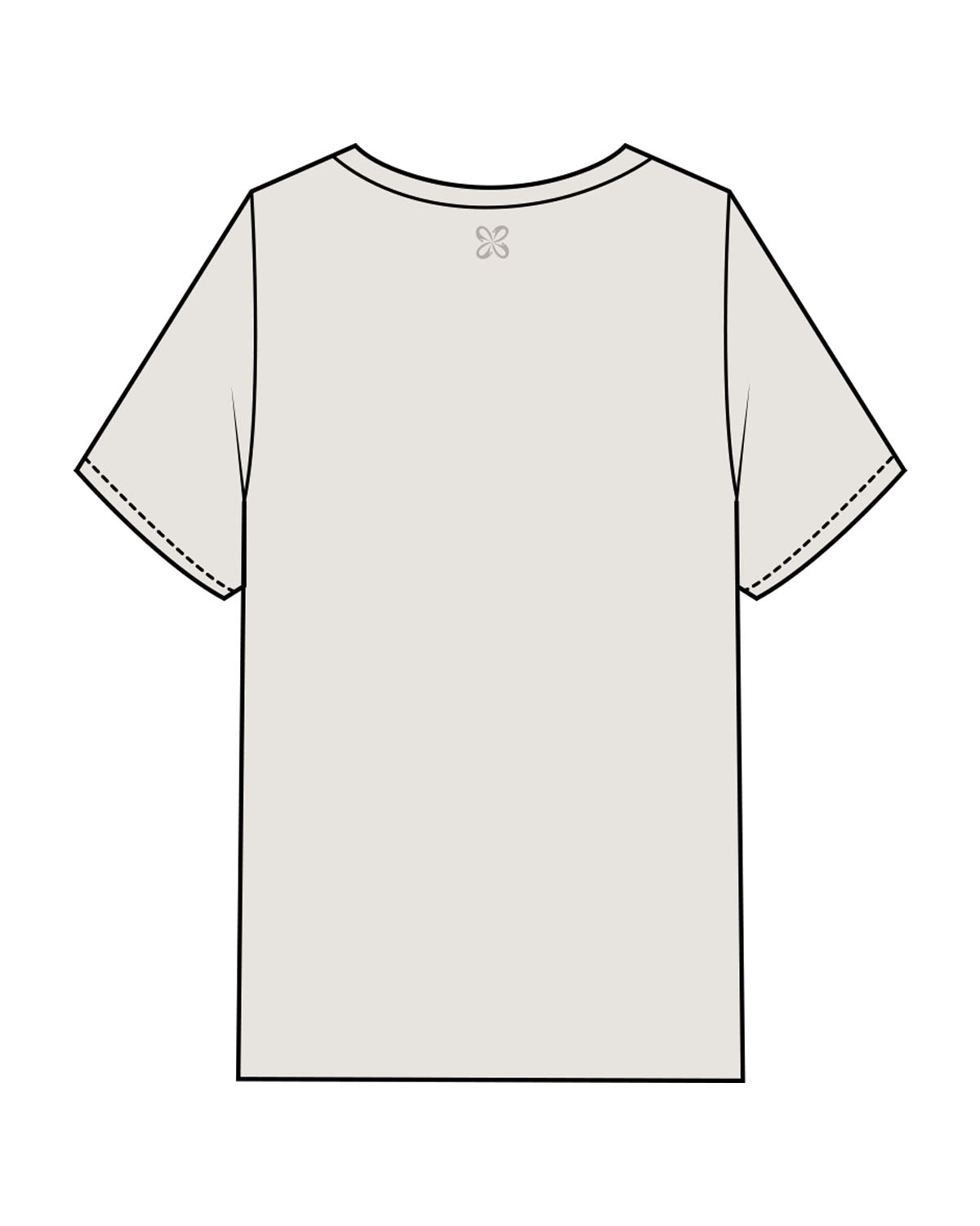 The Womens Heavyweight Tee - Washed Bone - Move Studio - Left Chest Stacked & Back Center Neckline - Printed - Tone on Tone