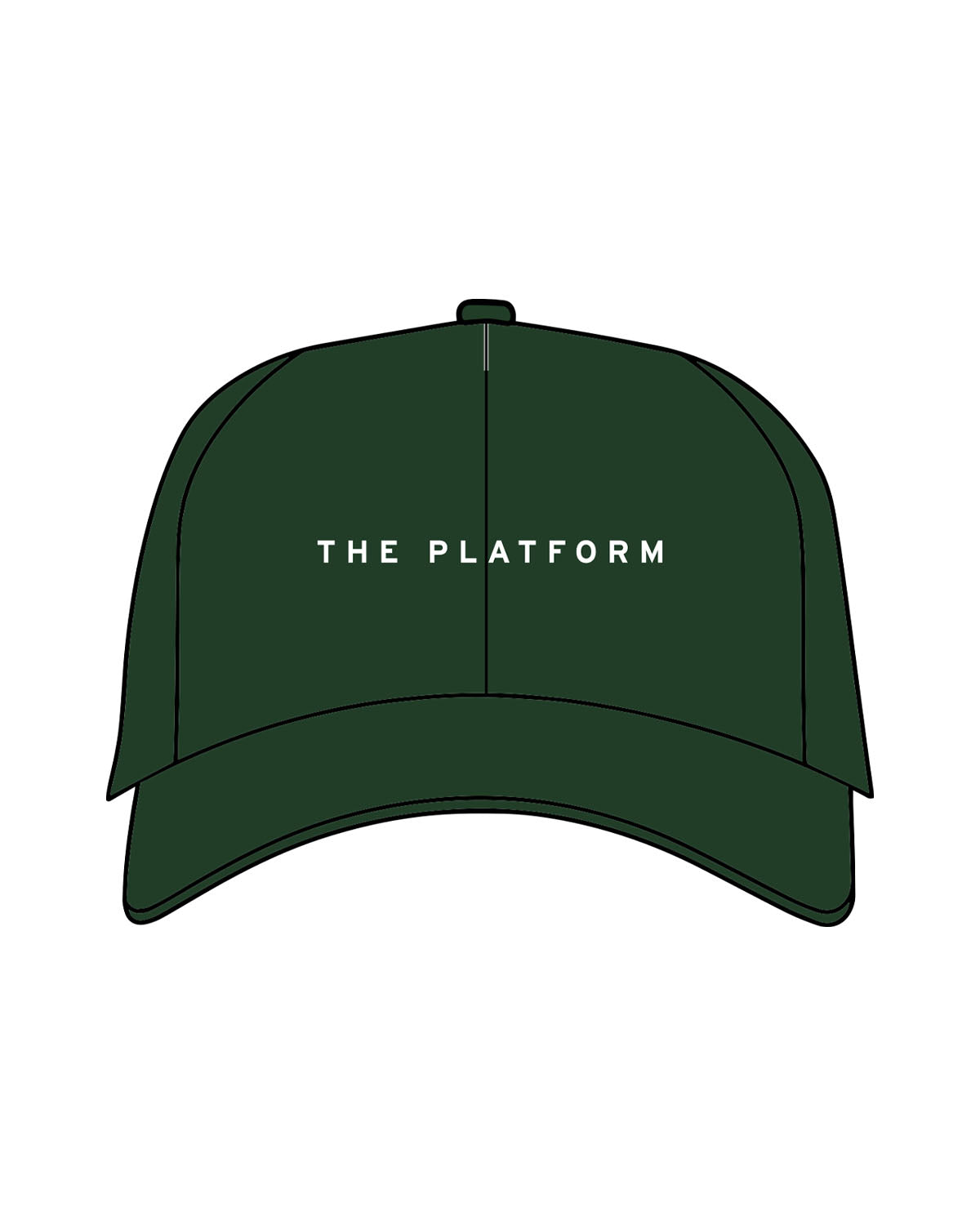 The Dad Hat - Forest - The Platform Studio - Center Crown - Embroidered - White