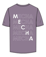 The Mens Tee - Mauve MECHA - Left Chest & Full Back - White