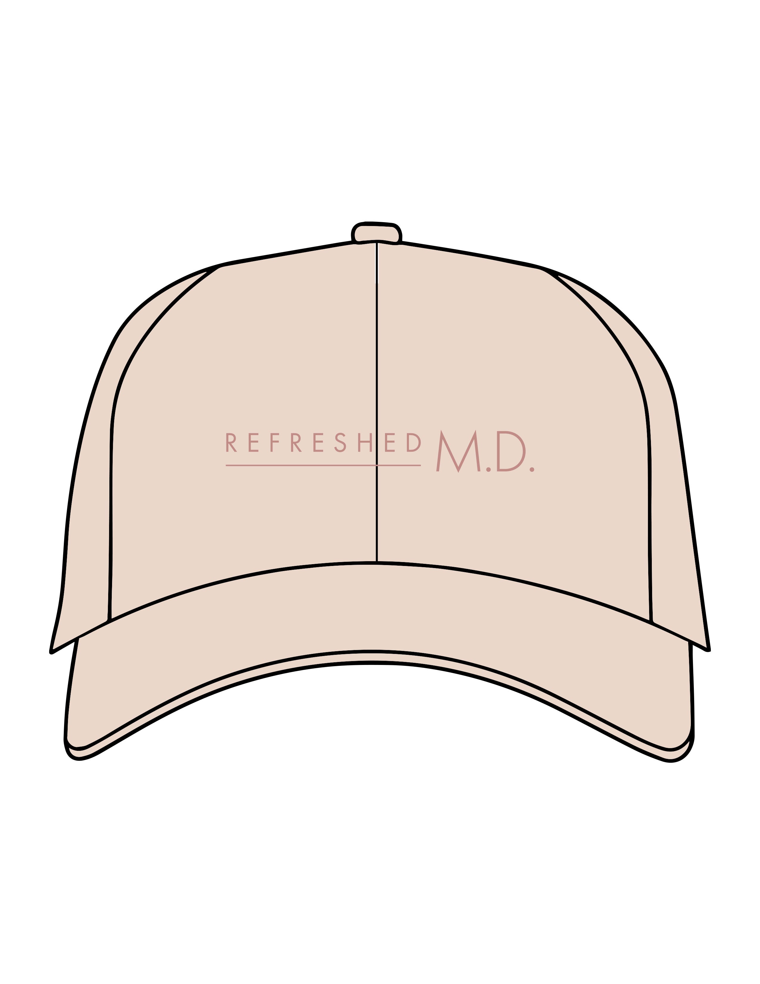 The Dad Hat - Stone - Refreshed MD - Center Crown - Embroidered - Pink