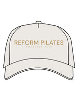 The Foam Trucker Hat - Bone - Reform Pilates - Center Crown Stacked - Printed - Gold