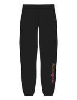 The Womens Sweatpants - Black - SLOW GLOW STUDIO - Left Leg - Printed - Full Color