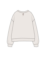 The Womens Crewneck - Bone - Pulse Lagree Fitness - Center Chest Arch & Back Center Neck - Printed - Full Color