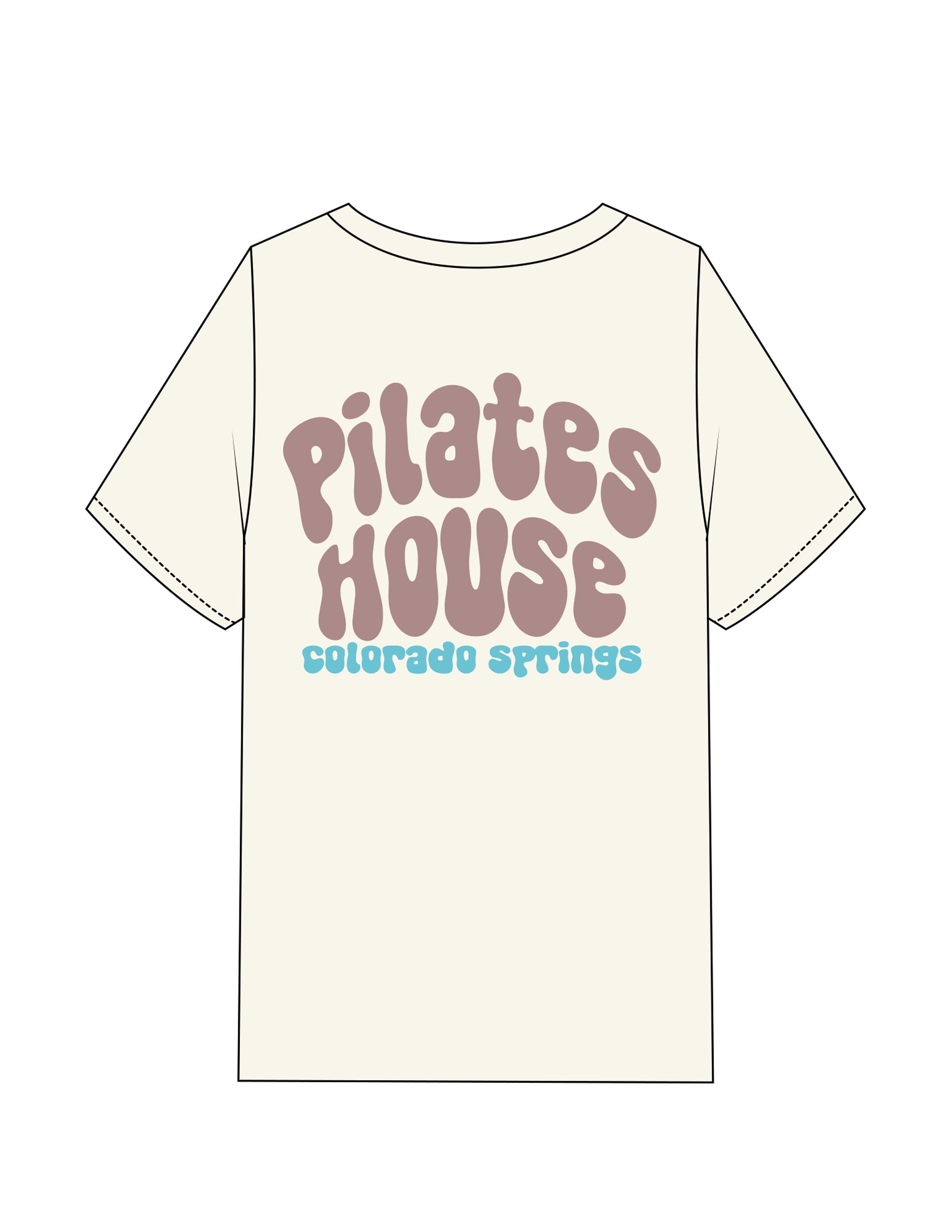 The Mens Heavyweight Tee - Off White - PHS - Left Chest & Back Stacked - Printed - Green