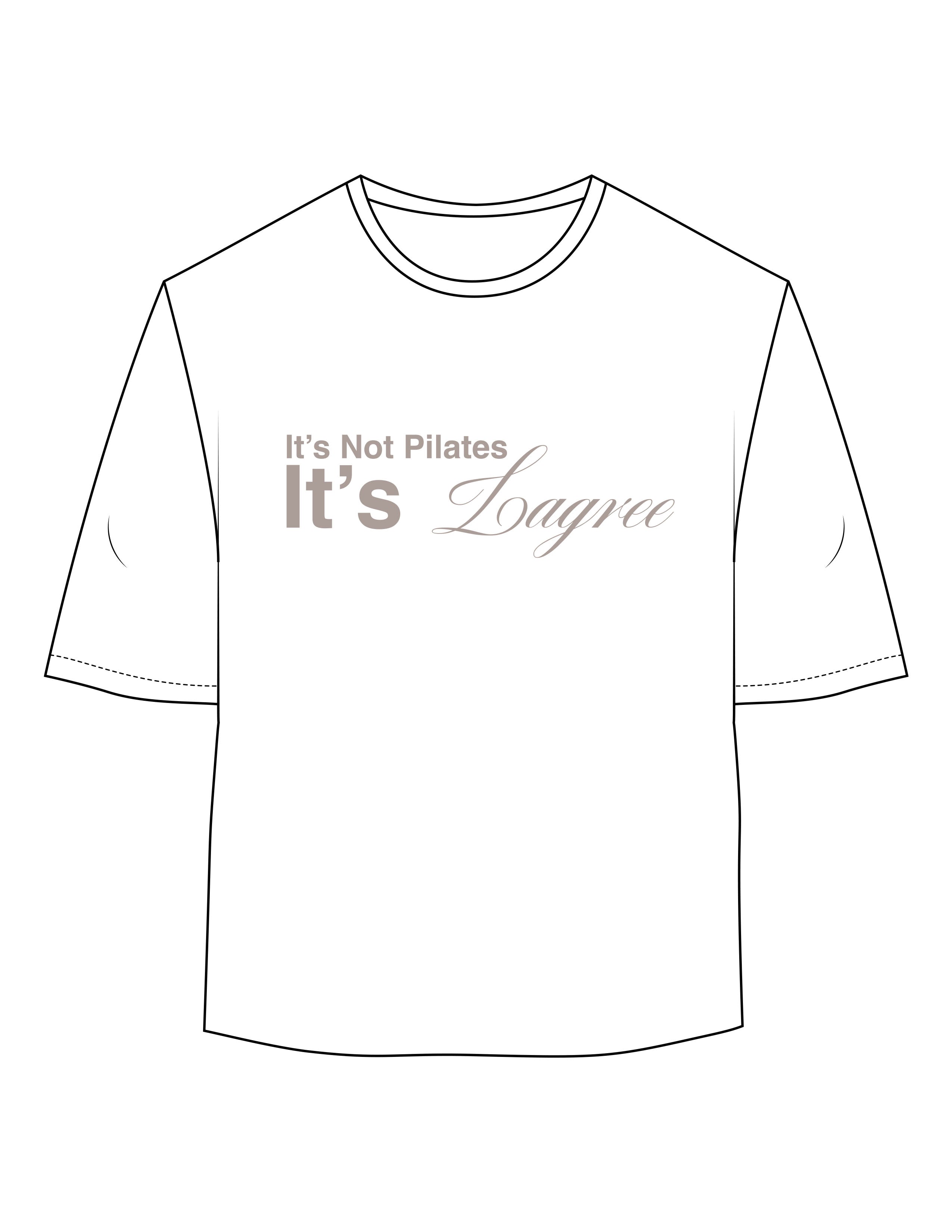 The Oversized Crop Tee - White - Lagree Fit Expo It's Lagree - Center Chest Stacked - Printed - Bone
